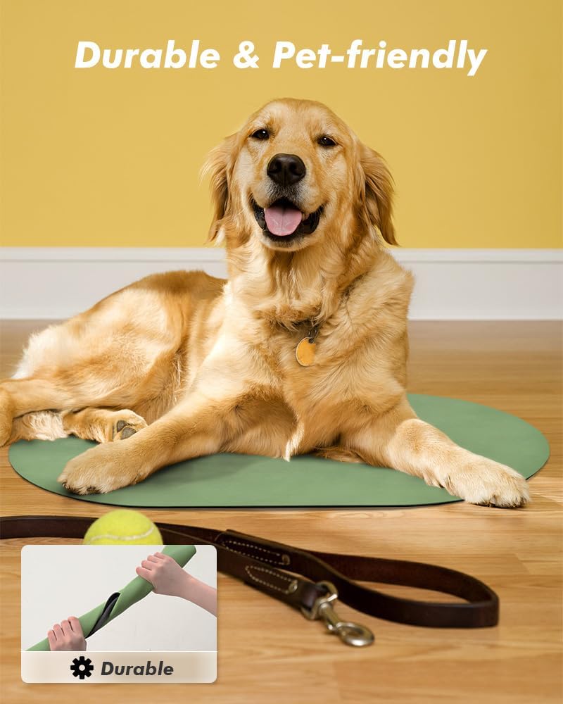 Absorbent Dog Food Mat-Dog Cat Mat for Food and Water Bowl, Quick Dry Pet Food Mat, No Stains Pet Feeding Pad, Cat Accessories Pet Supplies Mat for Messy Drinkers