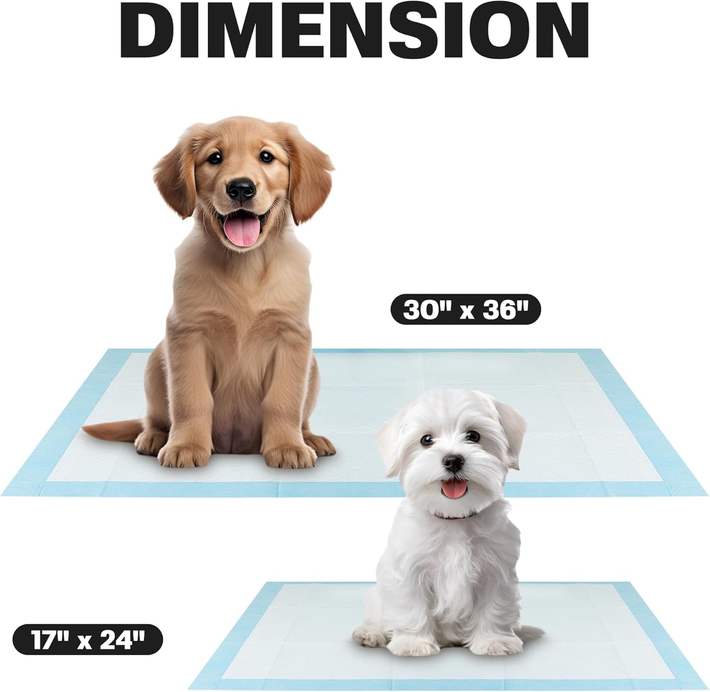 BV XXL Puppy Pads 40 Count 30" x 36" - Leak-Proof Pee Pads for Dogs with 6-Layer Design, Rapid Dry Sheet & Attractant - Dog Pad Extra Large with Odor Control - Perfect for Big Dogs & Indoor Use