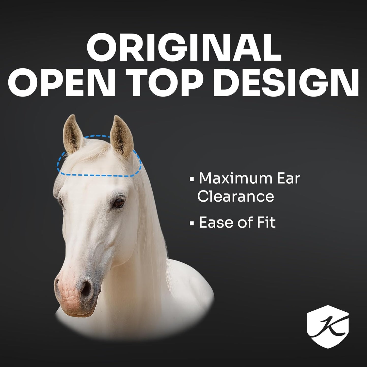 Kensington UViator CatchMask Horse Fly Mask with Web Trim UV Eye Protection Mask for Horse - Large, Imperial Jade