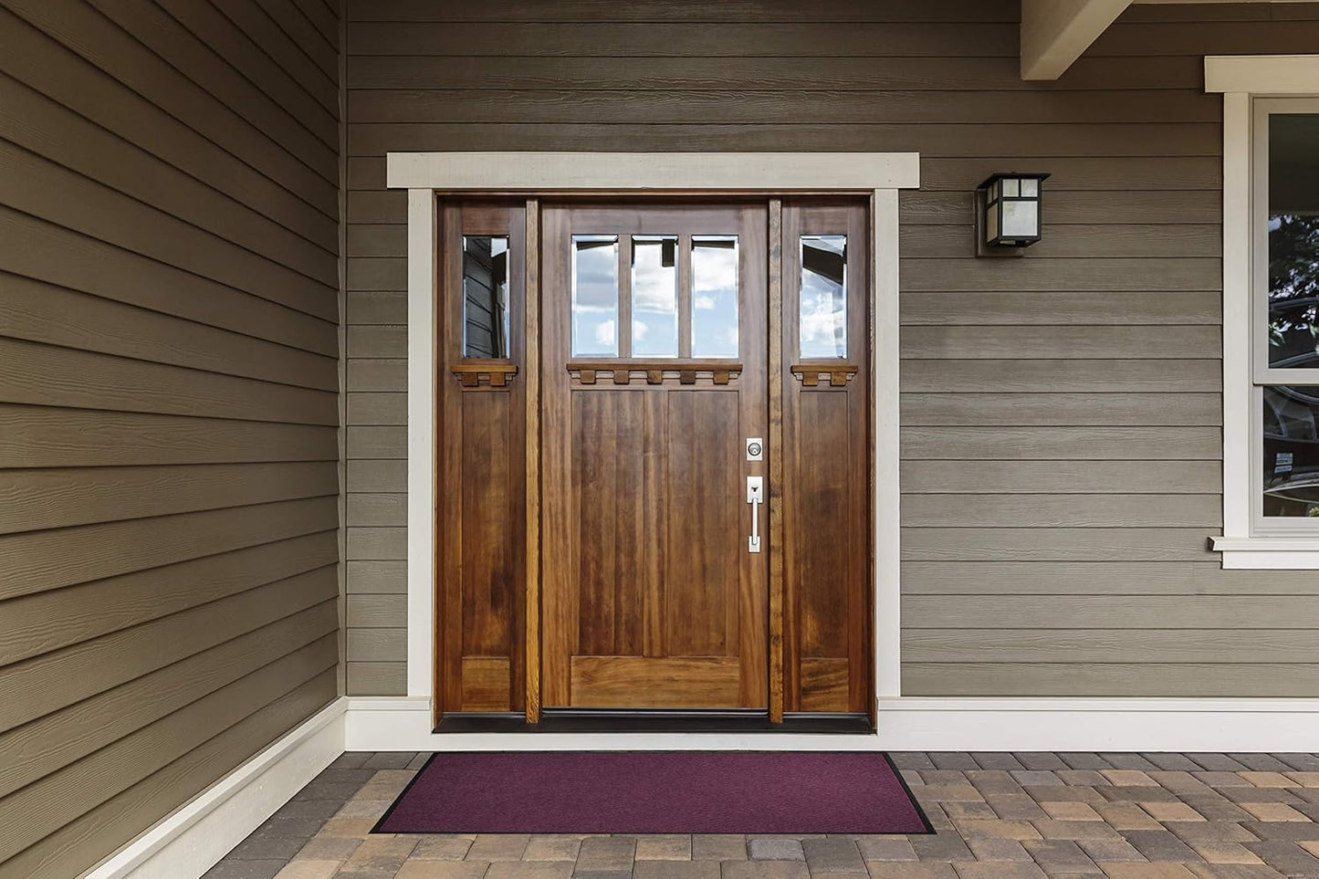 WaterHog Diamond | Commercial-Grade Entrance Mat with Rubber Border – Indoor/Outdoor, Quick Drying, Stain Resistant Door Mat (Camel, 3' x 4')