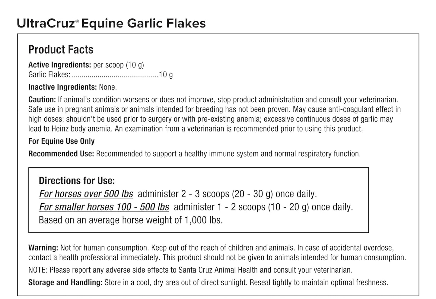 UltraCruz® Equine Garlic Flakes, 2 lb