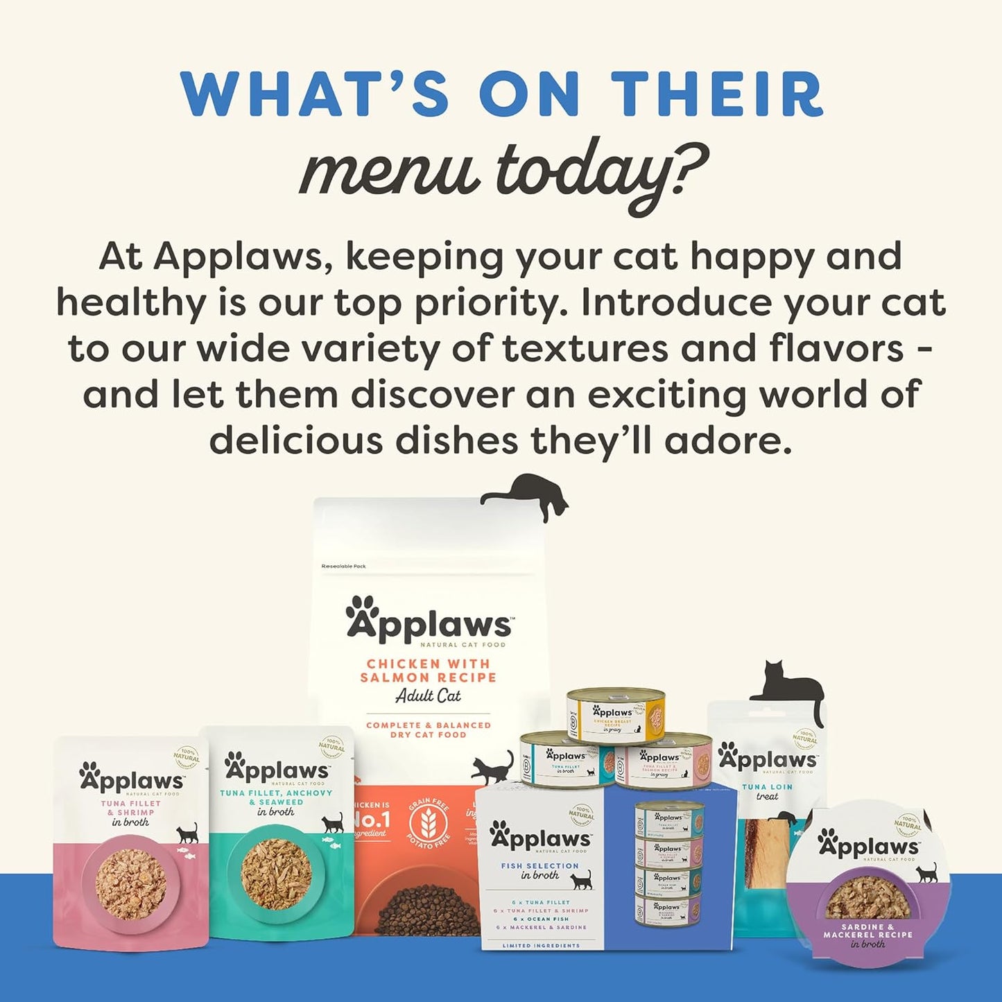 Applaws Natural Wet Cat Food in Broth, Limited Ingredient Wet Cat Food Pouches, No Additives, Made with Natural Ingredients, Tuna Fillet with Shrimp in Broth (12 x 5.3oz Pouches)
