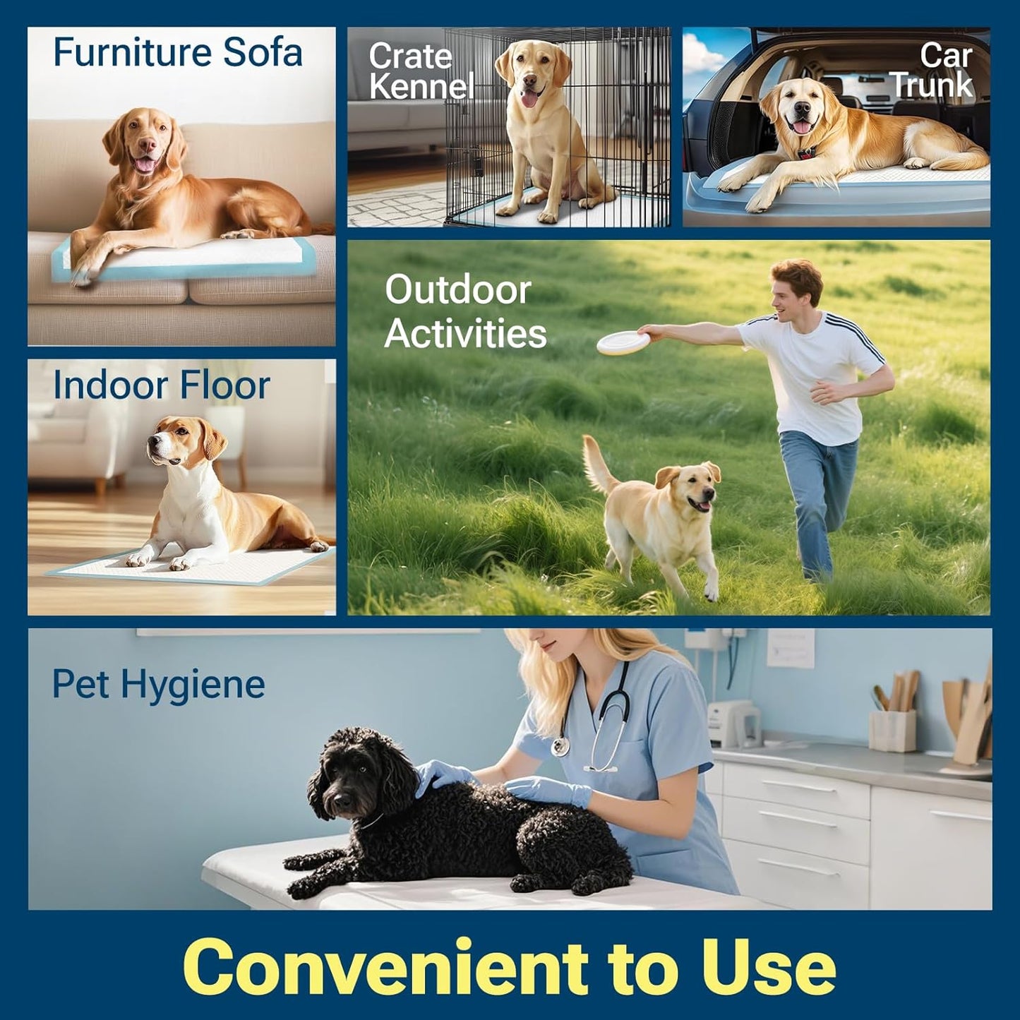 Super Absorbent Puppy Pads 22"x22" 30 Count, Quick Drying Dog Training Pee Pads, Disposable Underpads for Baby and Adults