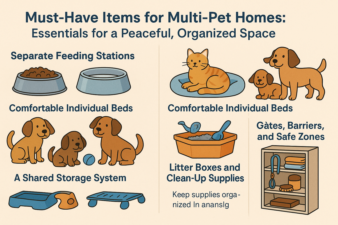 Must-Have Items for Multi-Pet Homes: Essentials for a Peaceful, Organized Space