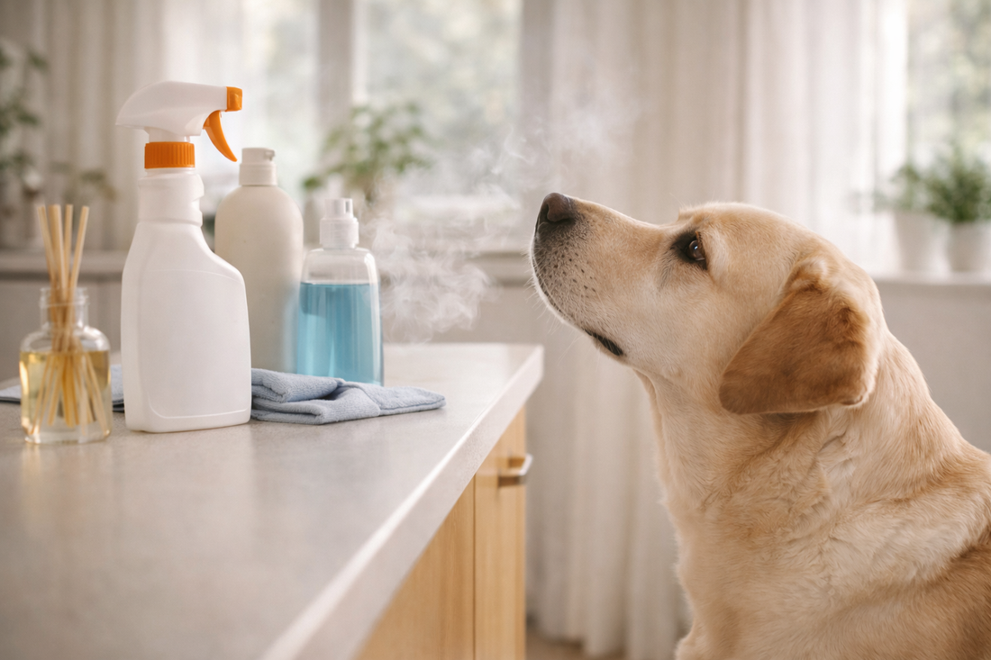 Dog Reacts to Smells at Home
