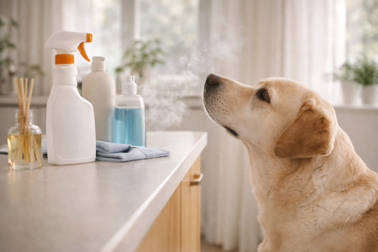 Dog Reacts to Smells at Home