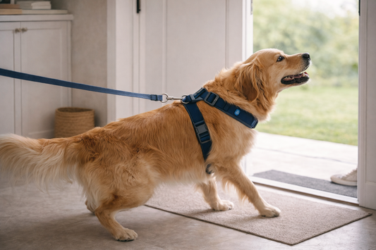 Dog Pulls Before Walk Begins