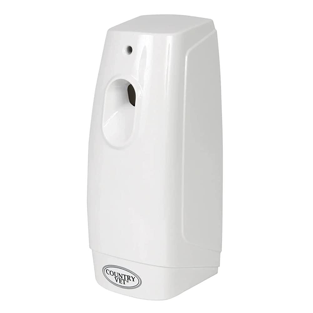 Country Vet Mosquito+Fly Metered Spray Refill (Case of 12) & Automatic Metered Dispenser (Case of 12) - 342033CVA - Great for Barns, Stables, Farms, Stalls and Outdoor Insect/Fly Prevention