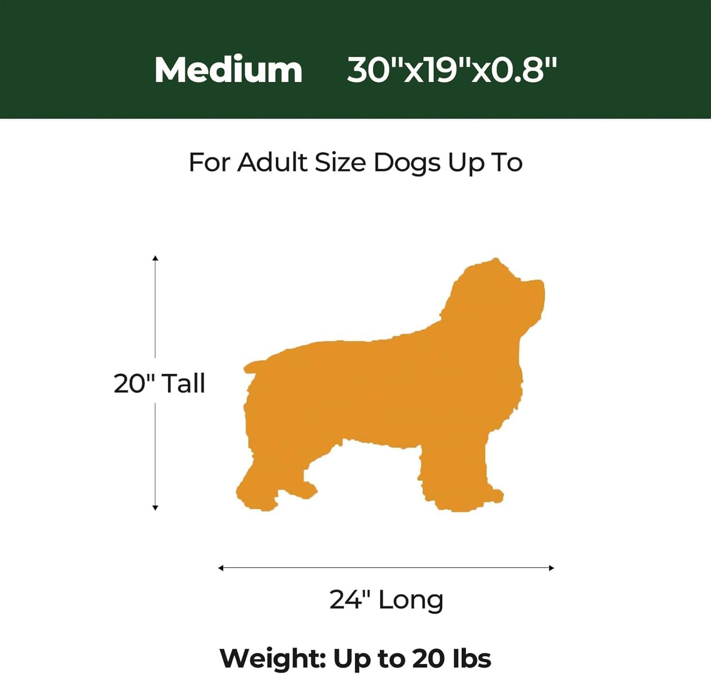 BALANCE Dog Crate Pad, Dog Foam Crate Mat Kennel Pad, Washable Water-Resistant Pet Bed Flat Dogs Cage Mat for Medium Dogs