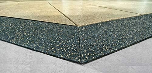 American Floor Mats - Extreme Rubber Gym Tiles - 1 Inch Thick Colorful Rubber Gym Tiles - Superior Shock and Sound Absorbing Tiles - 35% Red/Grey/White 10 Tile Pack (Covers 40 Sq Ft)