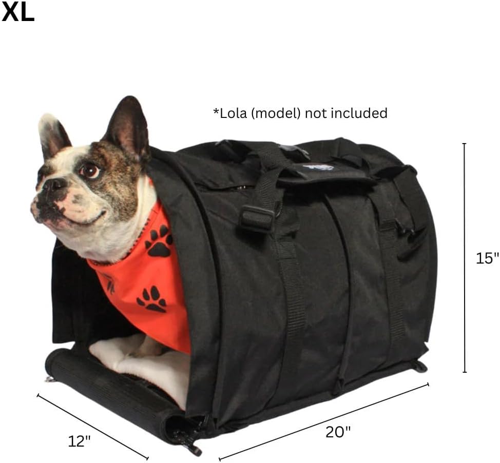 SturdiBag Pro 2.0 Pet Travel Carrier for Cats and Dogs | Soft Sided Pet Carrier Bag with Safety Clips and Seatbelt Straps for Car Travel | XL, Lavender