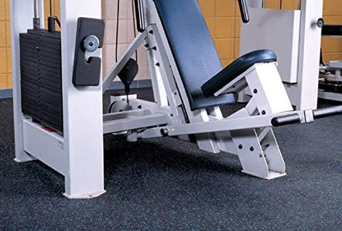 American Floor Mats 1/4in (7mm) Thick 10% Blue/Grey 4' x 9' Heavy Duty Rubber Rolls, Protective Exercise Mats, Home Gym Rubber Flooring