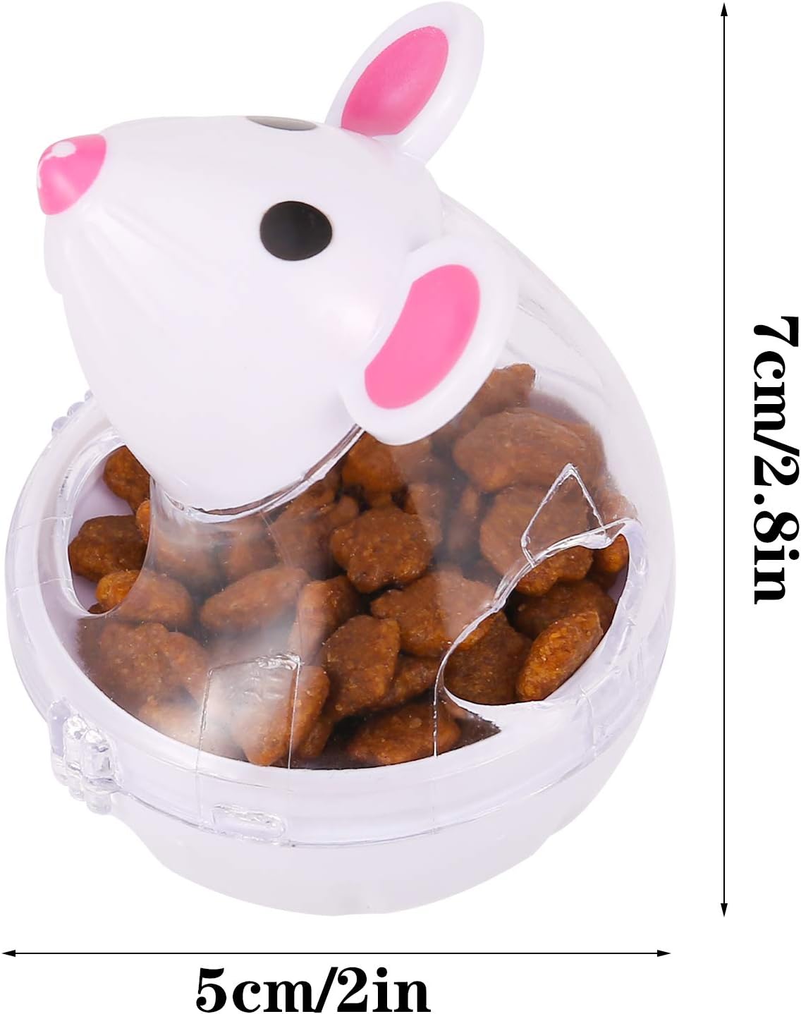 2Pcs Cat Treat Dispenser Toy, Mouse Shape Cat Interactive Toy and Food Dispenser for Pet Increases IQ Interactive & Food Dispensing