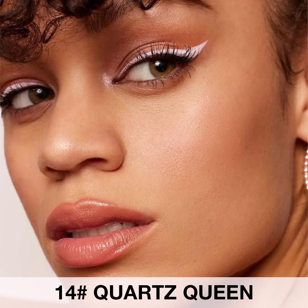 evpct Pastel Pink Long Wear Gel Eyeliner Pencils for Women, Pink White Eye Liner Pencil Pen Makeup Glide Smooth, Eye Liner Waterproof Smudge Proof, Cream Eyeliner Lipstick Set, delineador de ojos