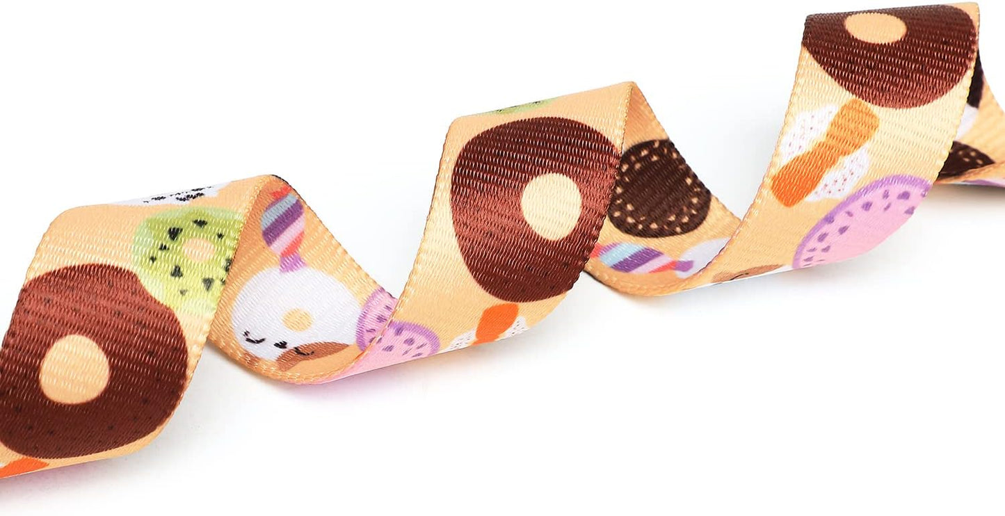 Mercano Adjustable Dog Collar - Special Design Patterns, Soft Nylon Comfortable Durable Pet Collar for Small Medium Large Dogs (M, Beige Cookie)