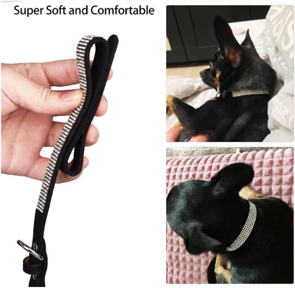 Rhinestone Dog Collar for Small Dogs, Bling Diamond Fancy Crystal Glitter Pretty Jewel Pet Puppy Collars for XXS XS Small Medium Large Breed Girl Dogs Female Cats Kitten, Teal XXSmall