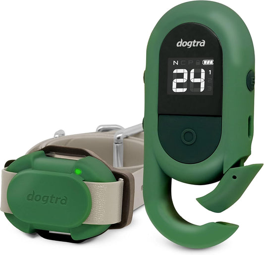 Dogtra CUE Green – E-Collar for Dogs Training Collar with Remote – Training Made Easy for Everyday Dog Owners – Gentle Vibration, Custom Boost, Waterproof, Rechargeable, 400-Yard Range System