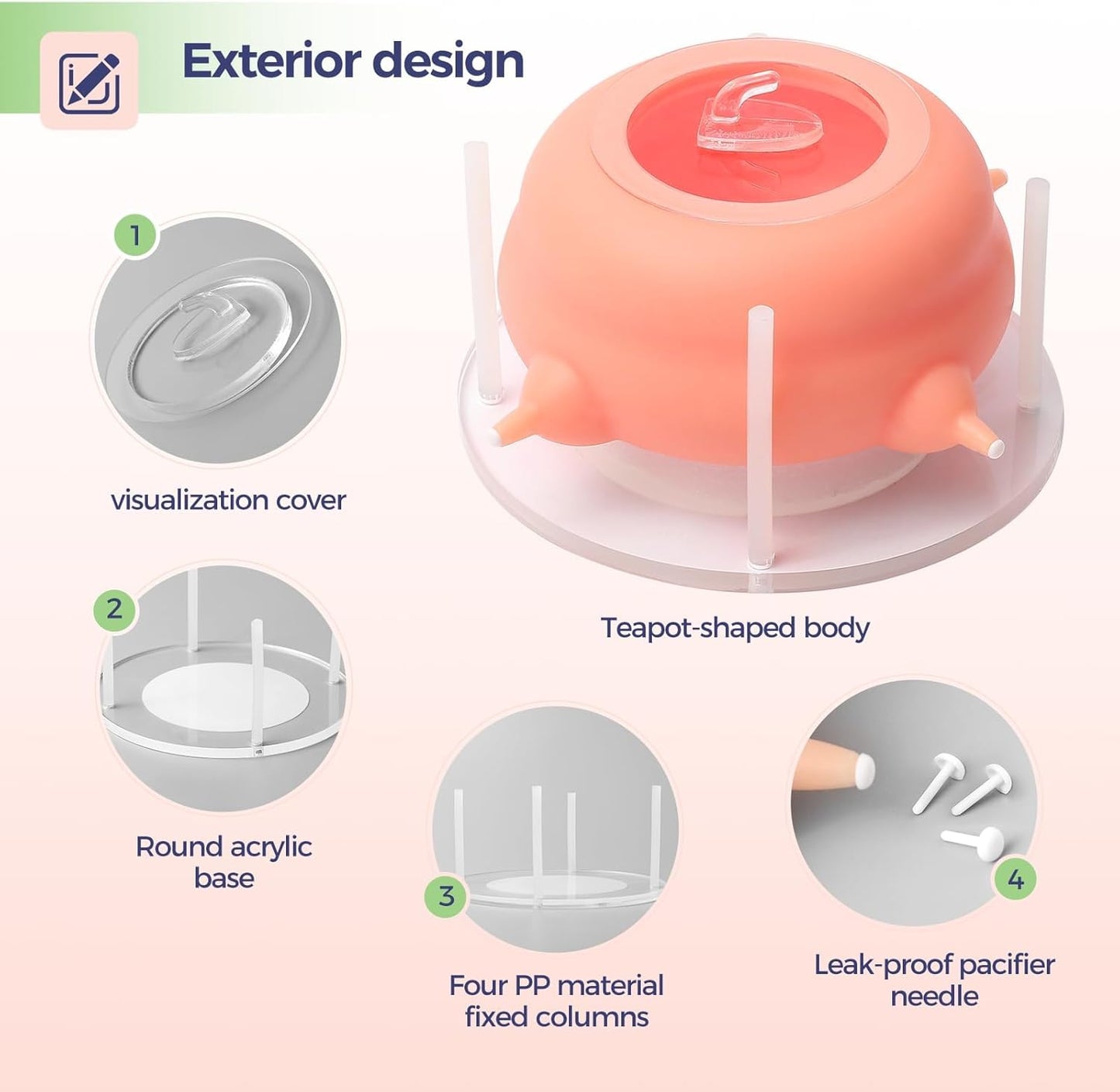 Nursing Nipple for Multiple Kittens, Puppy Feeders for Multiple Puppies with Support Base,Smooth Flow Nipple for Puppies,Ideal Replacement for Kitten Bottle Feeding Kit,400ml Capacity(Pink)