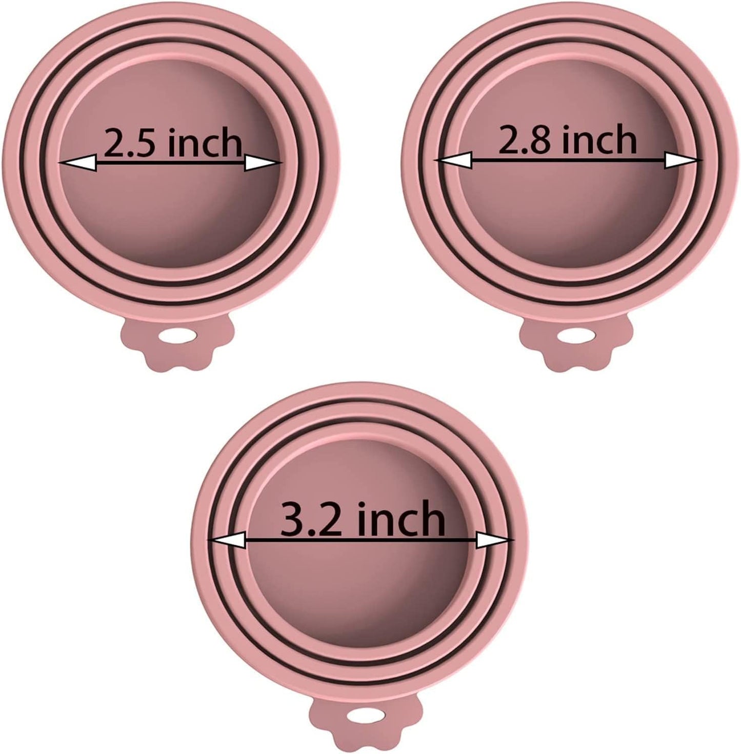 WANBAO 4 Pack Silicone Pet Food Can Lids for 3 Standard Size Food Cans for Pet Food Cans or Canned Goods, Multicolor Light Blue, Light Green, Light Purple, Pink