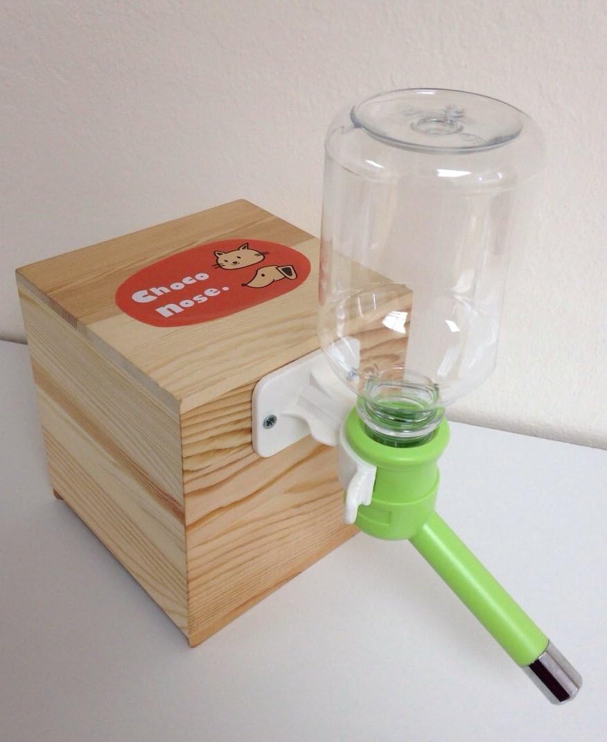 Choco Nose Patented No-Drip Dog Water Bottle/Feeder for Dogs/Cats and Other Small-Medium Sized Animals - for Cages, Crates or Wall Mount. 11.2 Oz. Mess Free Leak-Proof Nozzle 16mm, Apple Green (H590)