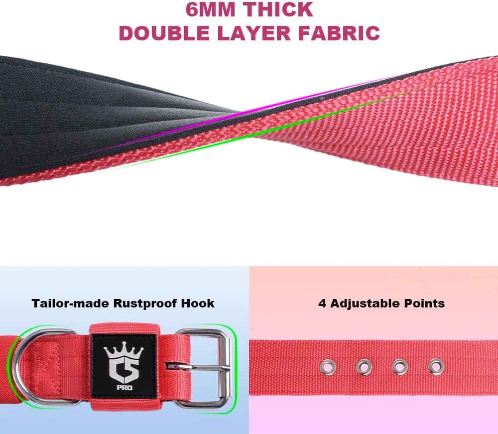 TSPRO Tactical Dog Collar 1.25 Inch Wide Thick Dog Collars with Heavy Duty Metal Buckle, Durable, Strong, Adjustable for Small Dogs (Camo Pink S)