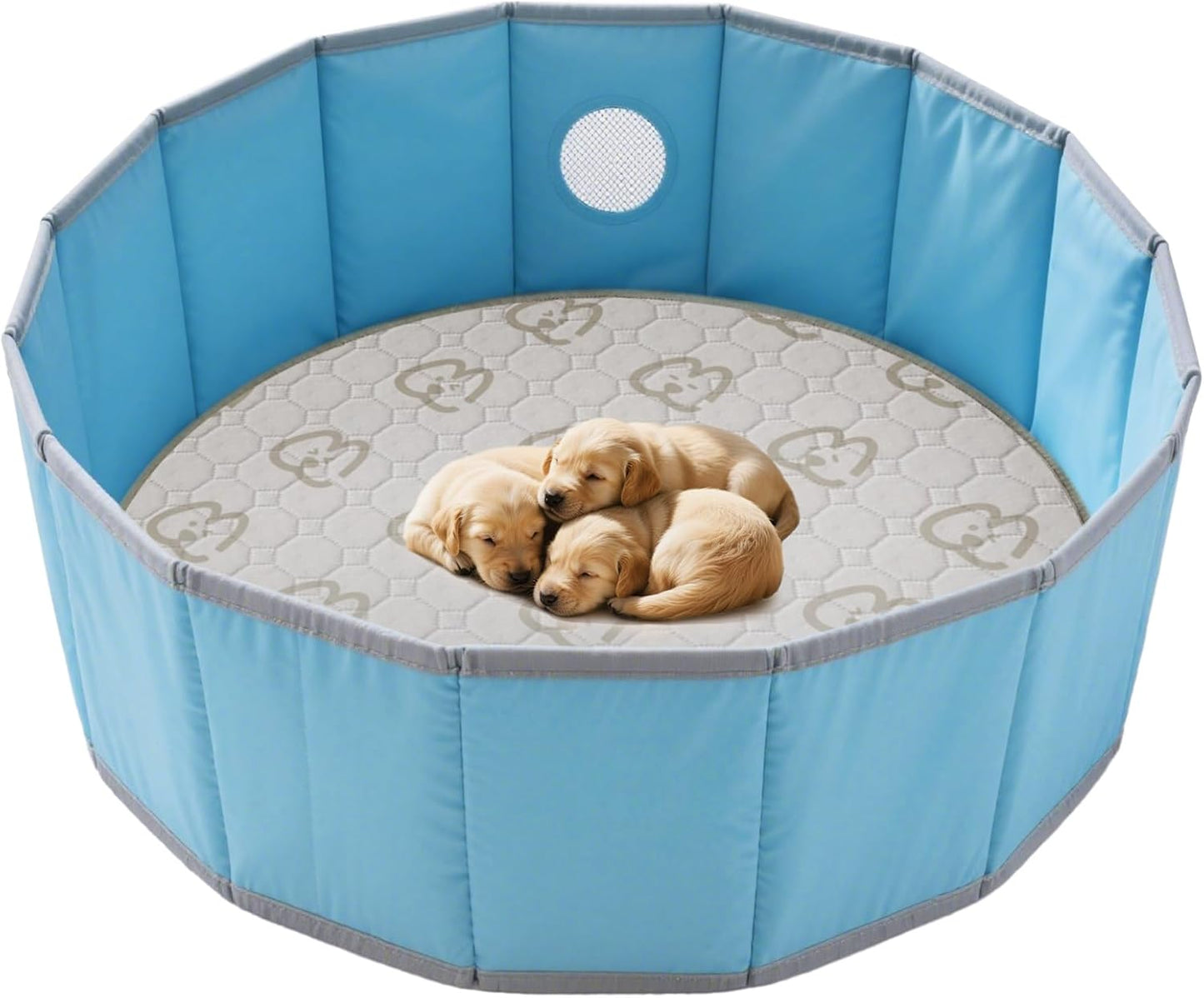 FXW Washable Pee Pads for Dogs, Puppy Pads with Super Absorbent, Specifically Designed for Whelping Box, 36" Round, Khaki, 2 Packs