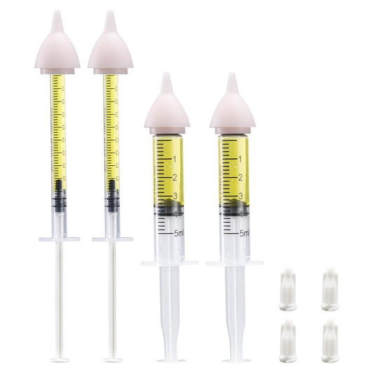 Pet Nursing Bottle, Nursing Bottle Kits, Kitten Bottle Feeding Kit, Fit for Feeding Newborn Puppies, Kitten, with 6 Replacement Nipple for Nursing Puppy Milk