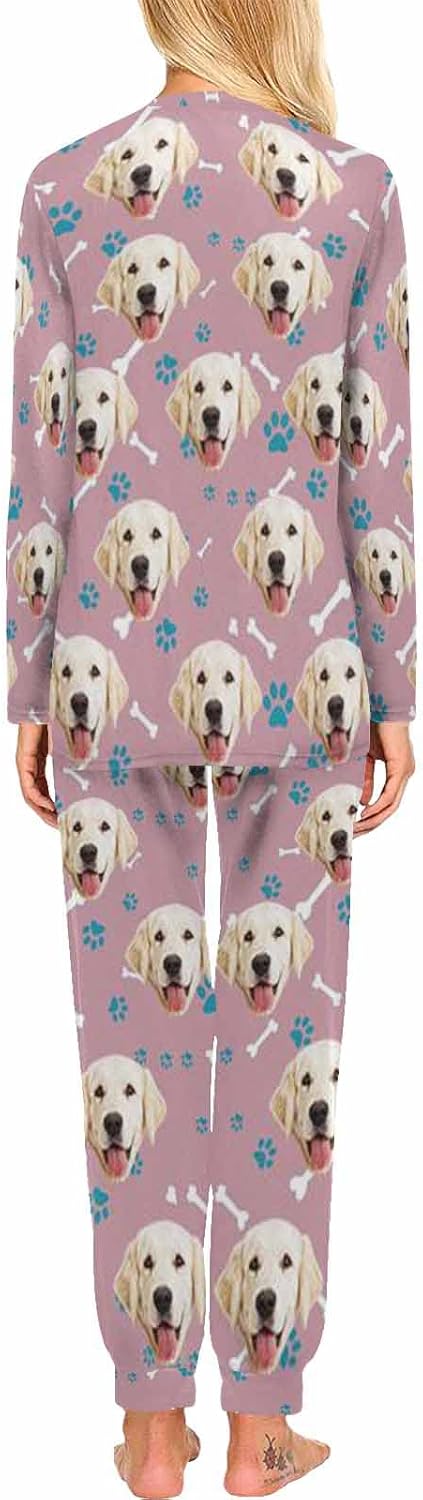 MyPupSocks Custom Face Pajamas Sets for Women, Personalized Photo Sleepwear XS-XXL