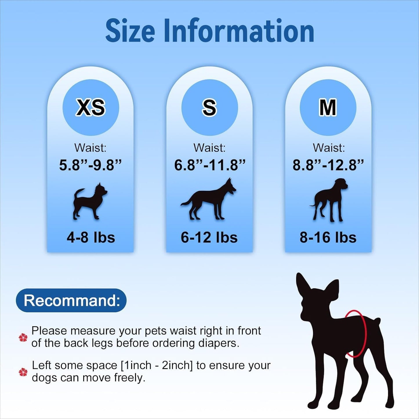 Pet Soft Dog Diapers Female, Doggie Diapers for Female Dogs, Disposable Super Absorbent Pet Diaper for Cats & Dogs in Heat Period, Urine Incontinence，XS 20 Counts