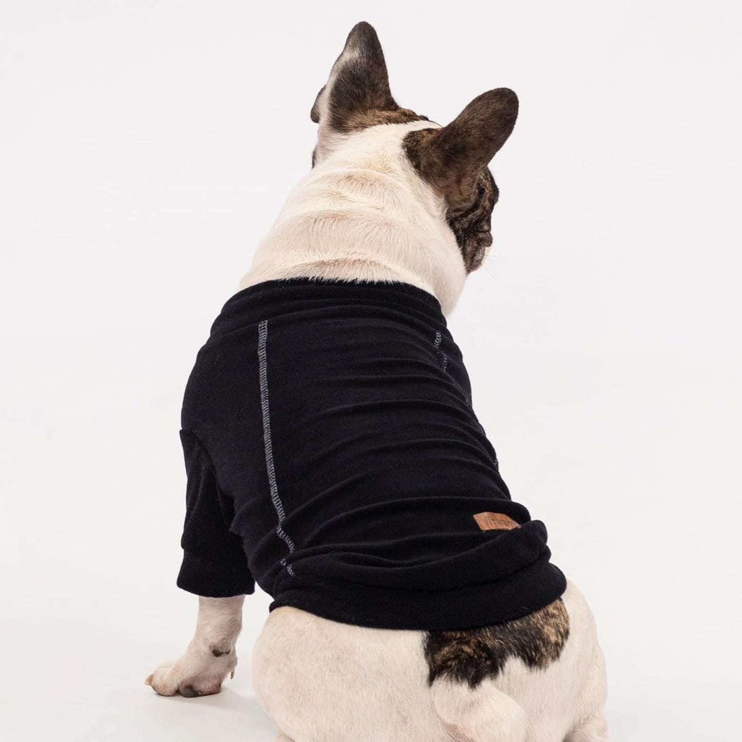 Fitwarm 3 Pack Classic Fleece Dog Sweater, Winter Clothes for Small Dogs Boy Girl, Turtleneck Dog Sweatshirt, Pet Pullover Jumper, Cat Apparel, Black, Olive Green, Cream, Large