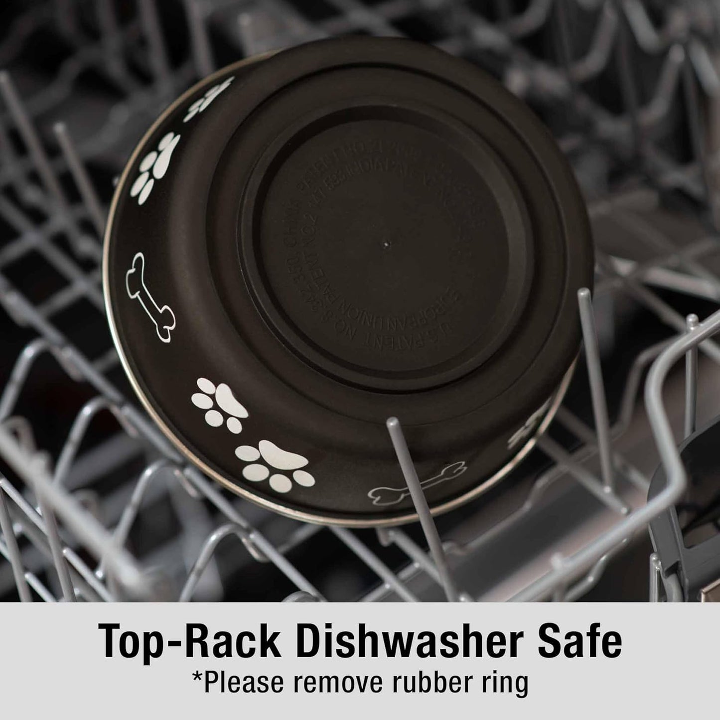 Loving Pets Bella Dog Bowls- Stainless Steel Dog & Cat Bowls - Spill Proof Dog Food Bowl, Cat Bowl, Puppy Essentials & Pet Supplies Great for Home & Travel (Large 35-65 lbs, Espresso)