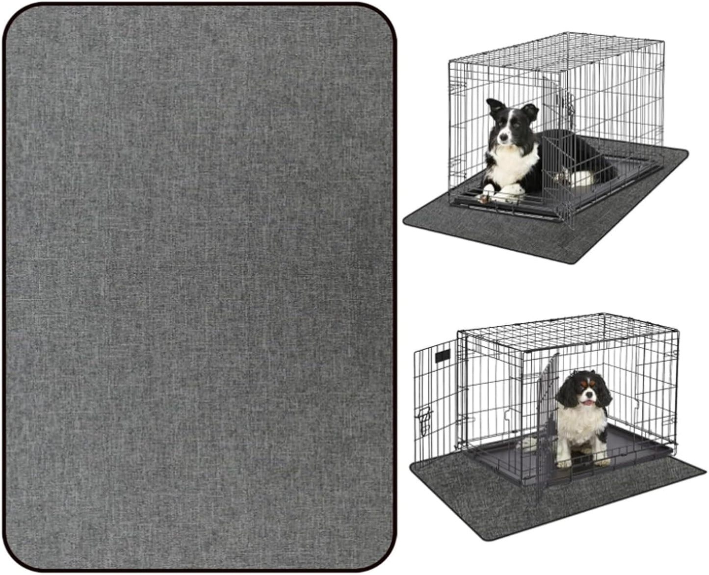 Dog Crate Mat Liner, Washable Pee Pads for Dogs, Absorbs Urine, Non-Slip, Waterproof Under Dog Crate Mat Floor Protector, Protects Floors from Wear and Scratches, (29"x42")