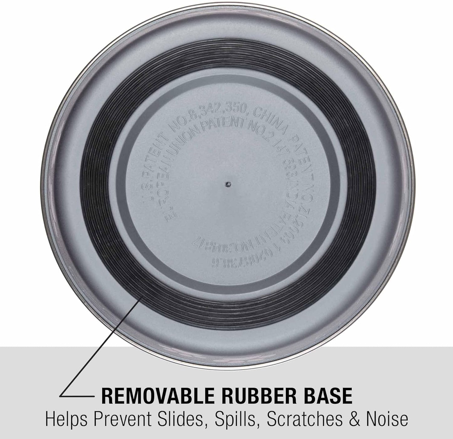 Loving Pets - Bella Bowls - Dog Food Water Bowl No Tip Stainless Steel Pet Bowl No Skid Spill Proof (Medium, Blueberry Blue)