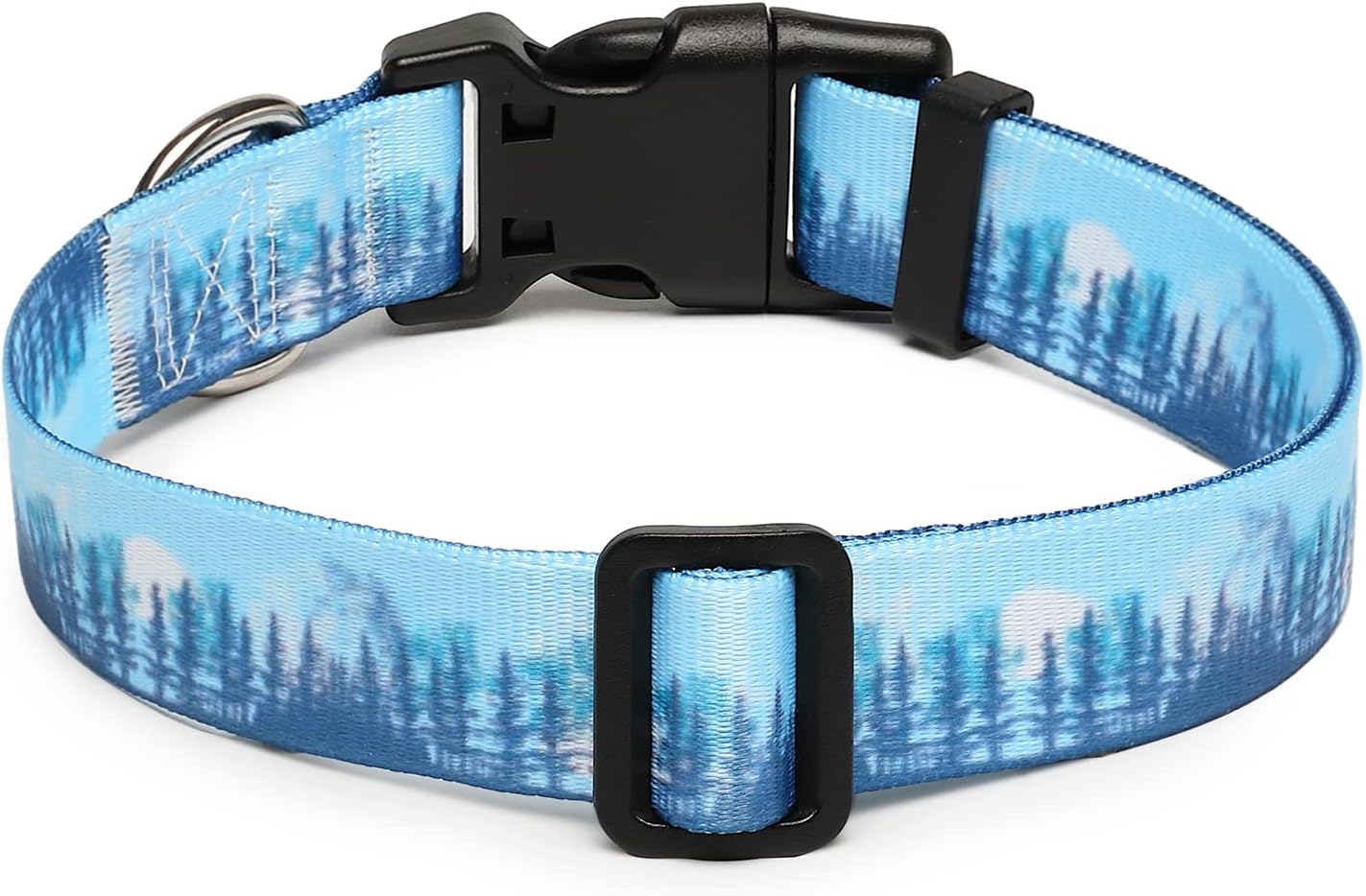 Mercano Adjustable Dog Collar - Special Design Patterns, Soft Nylon Comfortable Durable Pet Collar for Small Medium Large Dogs (M, Forest)