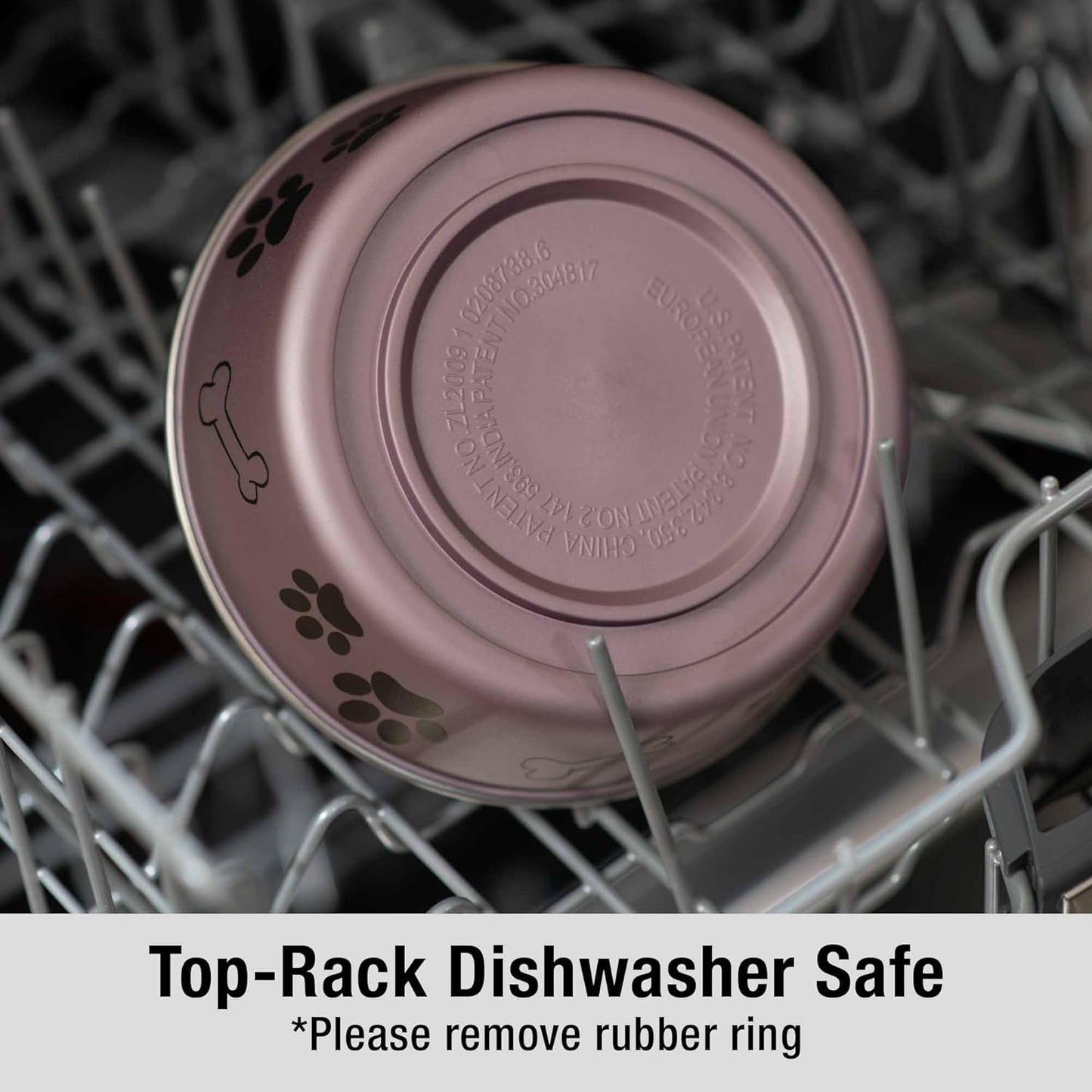 Loving Pets Bella Dog Bowls- Stainless Steel Dog & Cat Bowls - Spill Proof Dog Food Bowl, Cat Bowl, Puppy Essentials & Pet Supplies Great for Home & Travel (Medium 20-25 lbs, Grape)