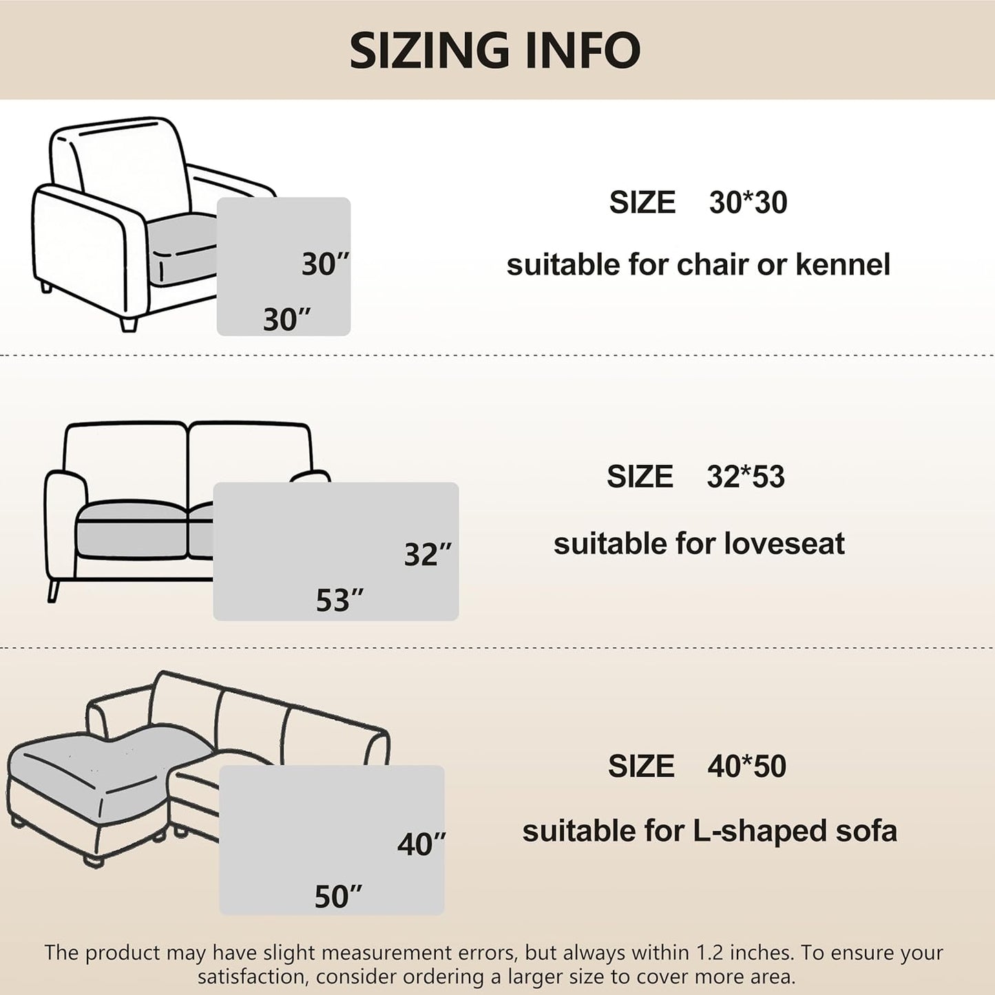 gogobunny 100% Double-Sided Waterproof Dog Bed Cover Pet Blanket Sofa Couch Furniture Protector for Puppy Large Dog Cat, Reversible (32x53 Inch (Pack of 1), Dark Beige/Light Beige)