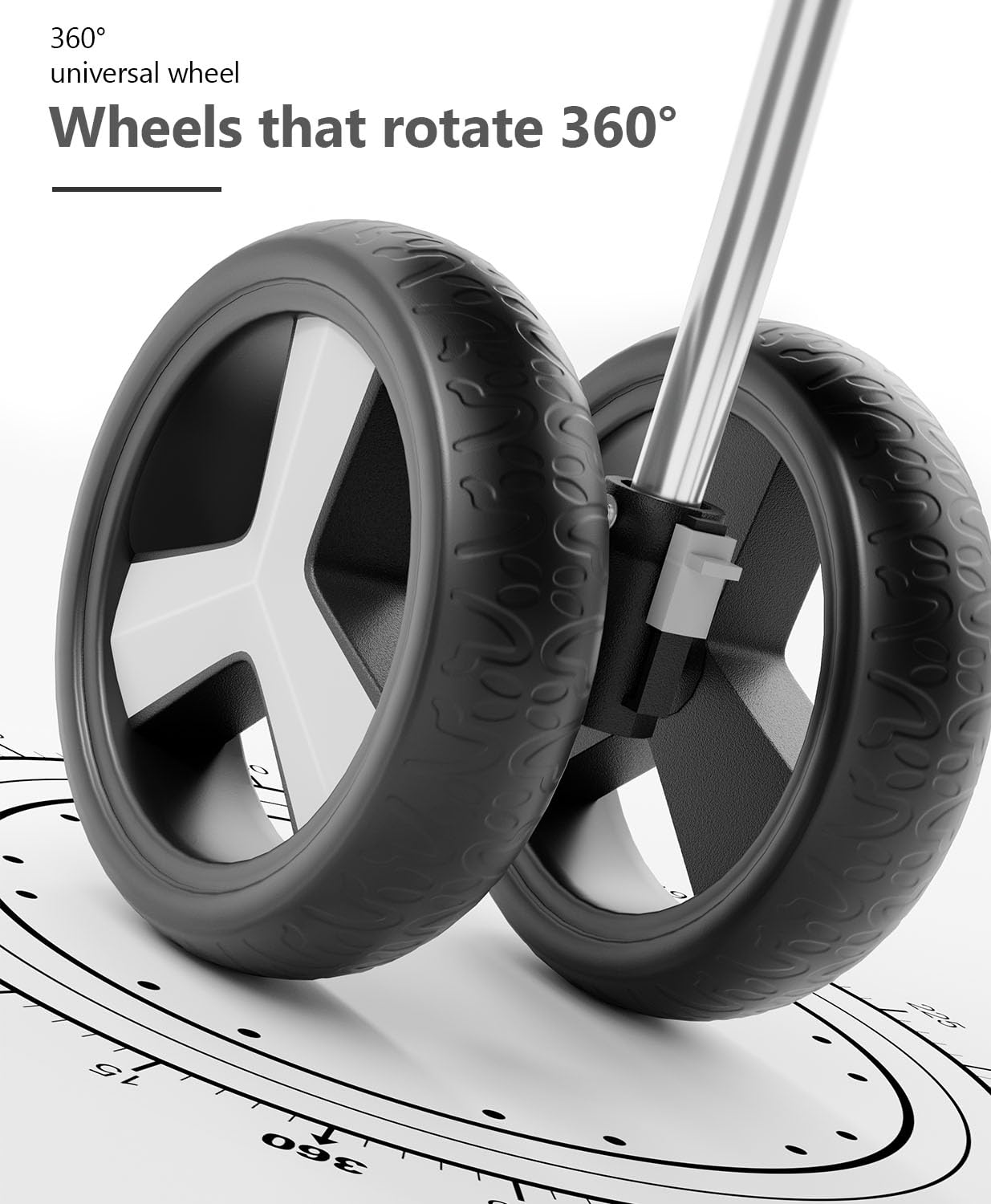 Pet Stroller with 4 Wheels for Small/Medium Pets,Travel Foldable Detachable Carrier for Dog Cat Cage Jogger Stroller, Rear Wheel Breaks, Storage Basket, Visible Mesh Weather Cover (Navy Blue)