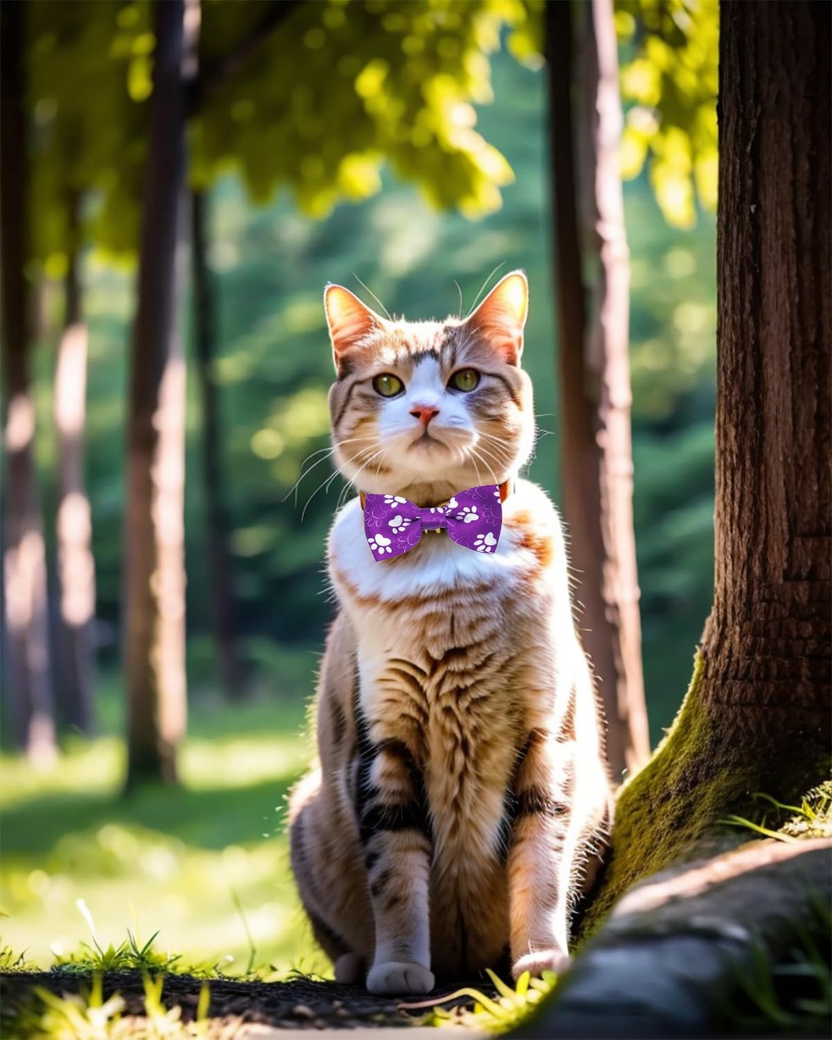 PET SHOW 10 Pack Paw Small Dog Bow Ties Sliding Collar Attachments Puppy Cats Bone Bowties for Medium Dogs Cute Bowknots Wedding Party Holiday Pet Grooming Accessories(Small)