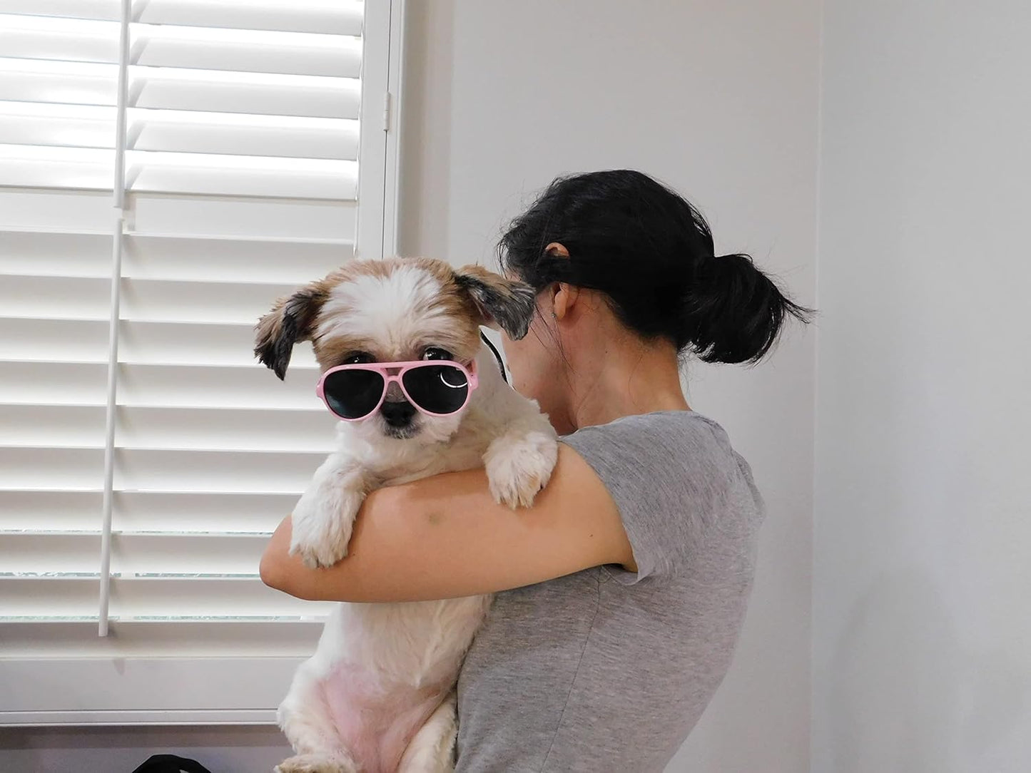 G029 Dog Cat Pet Aviator Sunglasses Glasses for Small Breeds up to 15lbs (Pink)