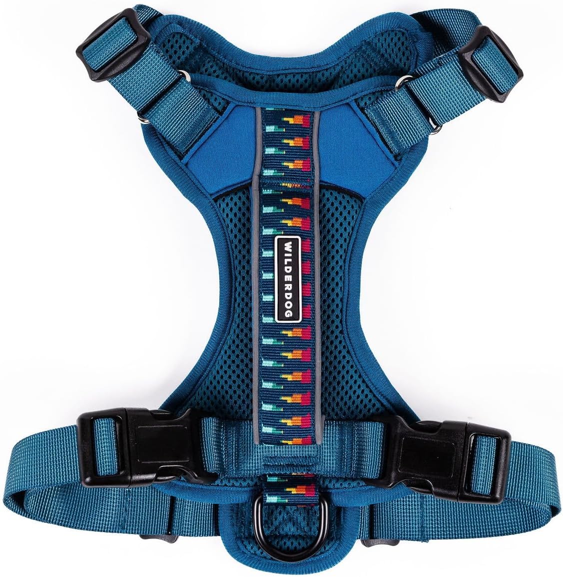Wilderdog Lightweight Dog Harness with Reflective Straps - Medium - Pacific Blue