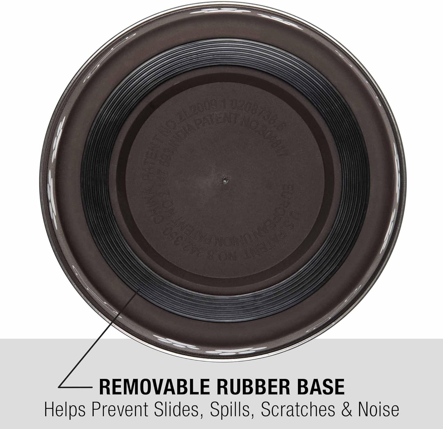 Loving Pets Bella Dog Bowls- Stainless Steel Dog & Cat Bowls - Spill Proof Dog Food Bowl, Cat Bowl, Puppy Essentials & Pet Supplies Great for Home & Travel (Small 10-20 lbs, Espresso)