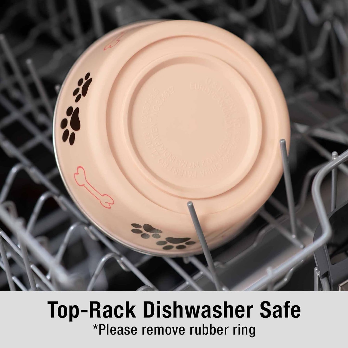 Loving Pets Bella Dog Bowls- Stainless Steel Dog & Cat Bowls - Spill Proof Dog Food Bowl, Cat Bowl, Puppy Essentials & Pet Supplies Great for Home & Travel (Small 10-20 lbs, Paparazzi Pink)