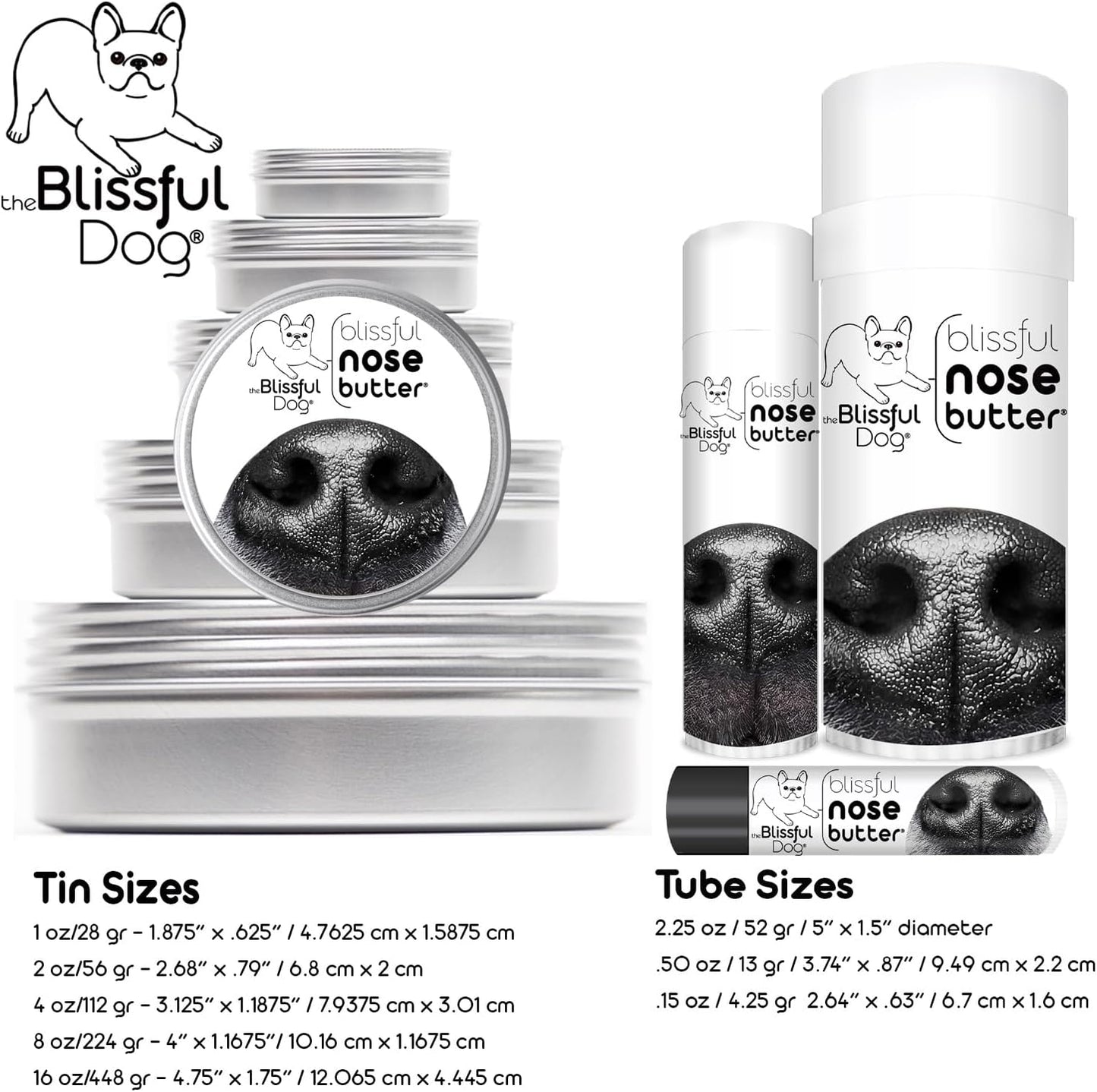 The Blissful Dog Bull Terrier Unscented Nose Butter, 1 oz