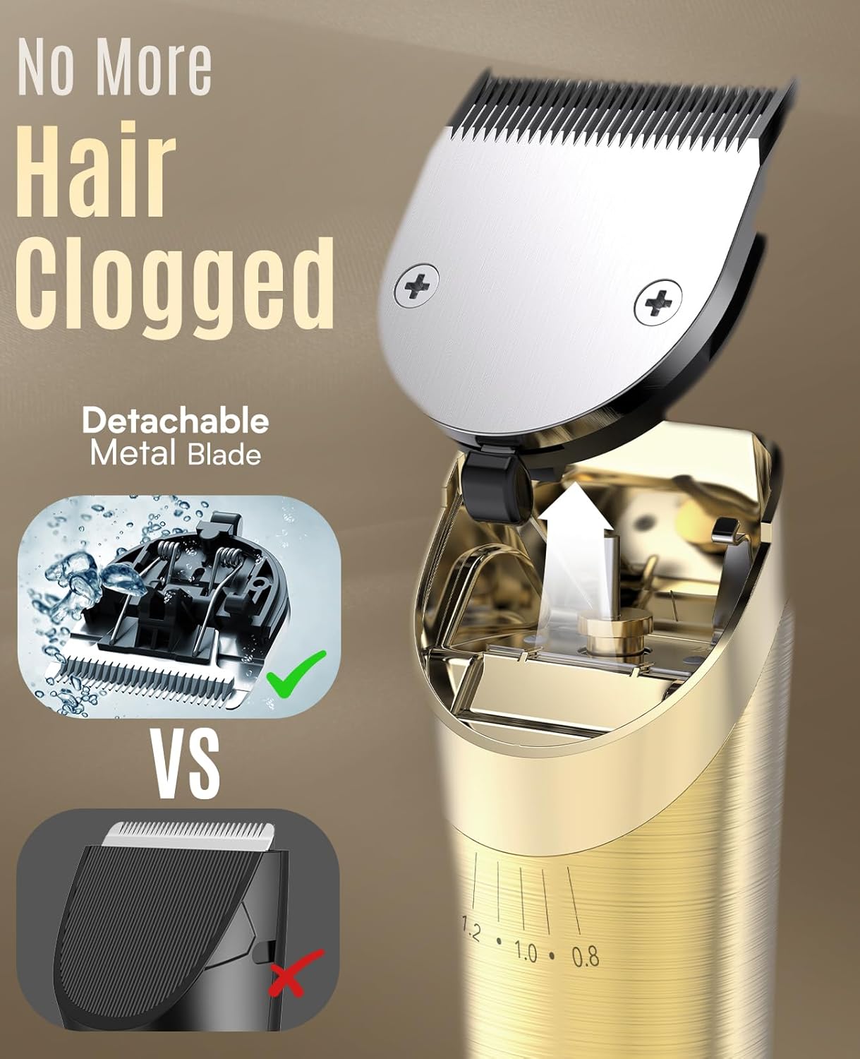 oneisall Cordless Horse Clippers,Low Noise 2 Speed Grooming Clippers,Horse Trimmer Shaver Kit for Matted Long Hair,Detachable Stainless Steel Blade Grooming Kit for Thick Coat