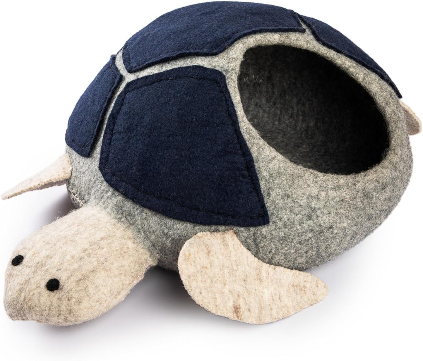 Luxurious Eco-Friendly Merino Wool Cat Cave Bed Sloth - Foldable Hideaway Pod for Indoor Cats - Premium Felt Kitten Beds - Covered Cat House for Ultimate Cozy Comfort by Woolygon