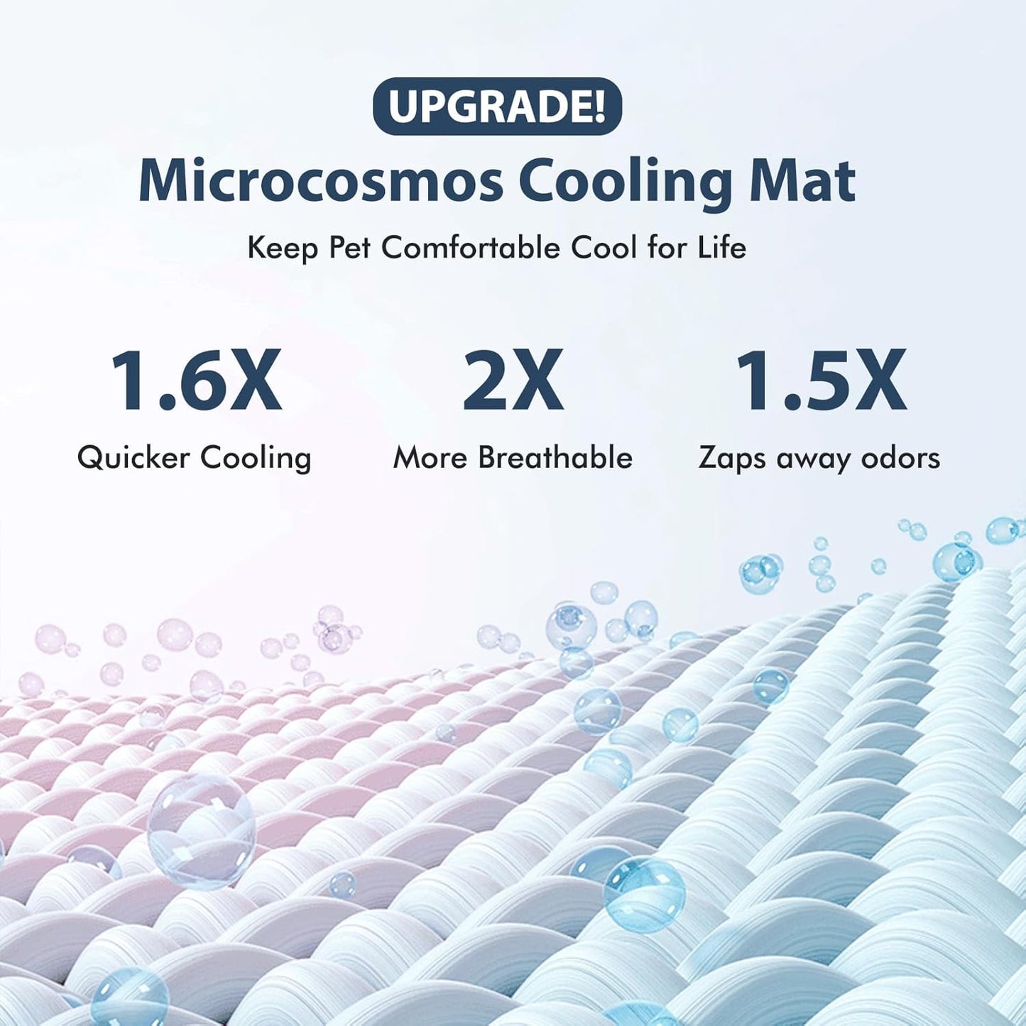 MICROCOSMOS Summer Cooling Mat & Sleeping Pad- Water Absorption Top, Materials Safe, Easy Carry, EZ Clean. Keep Cooling for Pets, Kids and Adults.(Brown, 48" x24")