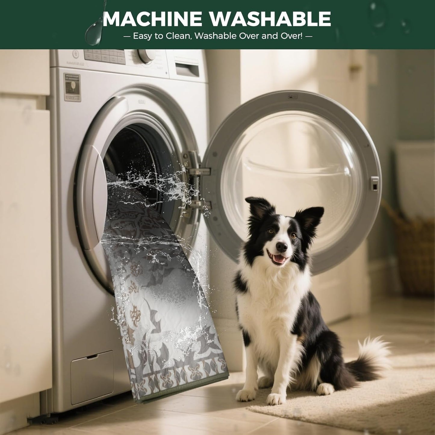 FXW Washable Pee Pads for Dogs, Puppy Pads with Super Absorbent, Specifically Designed for Potty Training, 35" Square, Boho, 2 Packs