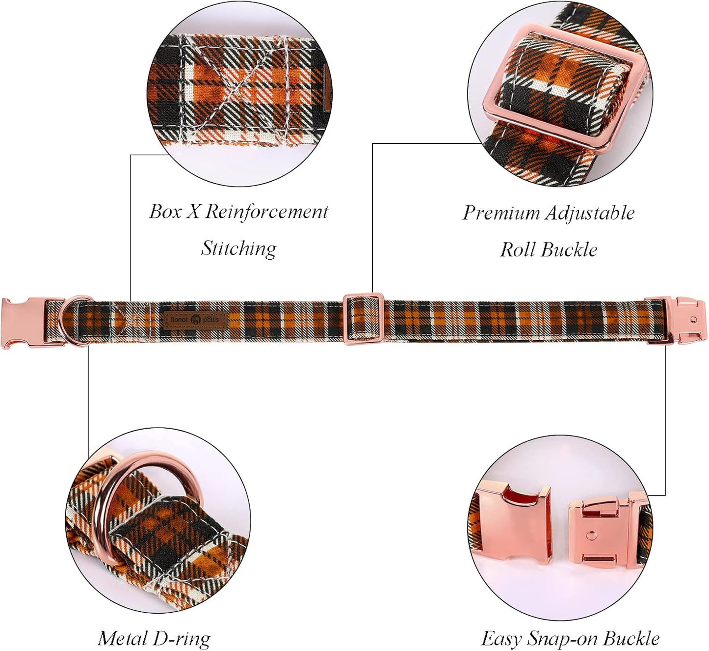 Lionet Paws Dog Collar with Flower - Cute Cotton Adjustable Flower Dog Cat Collar with Metal Buckle for Puppy Girl Gift, XS, Neck 8-12in