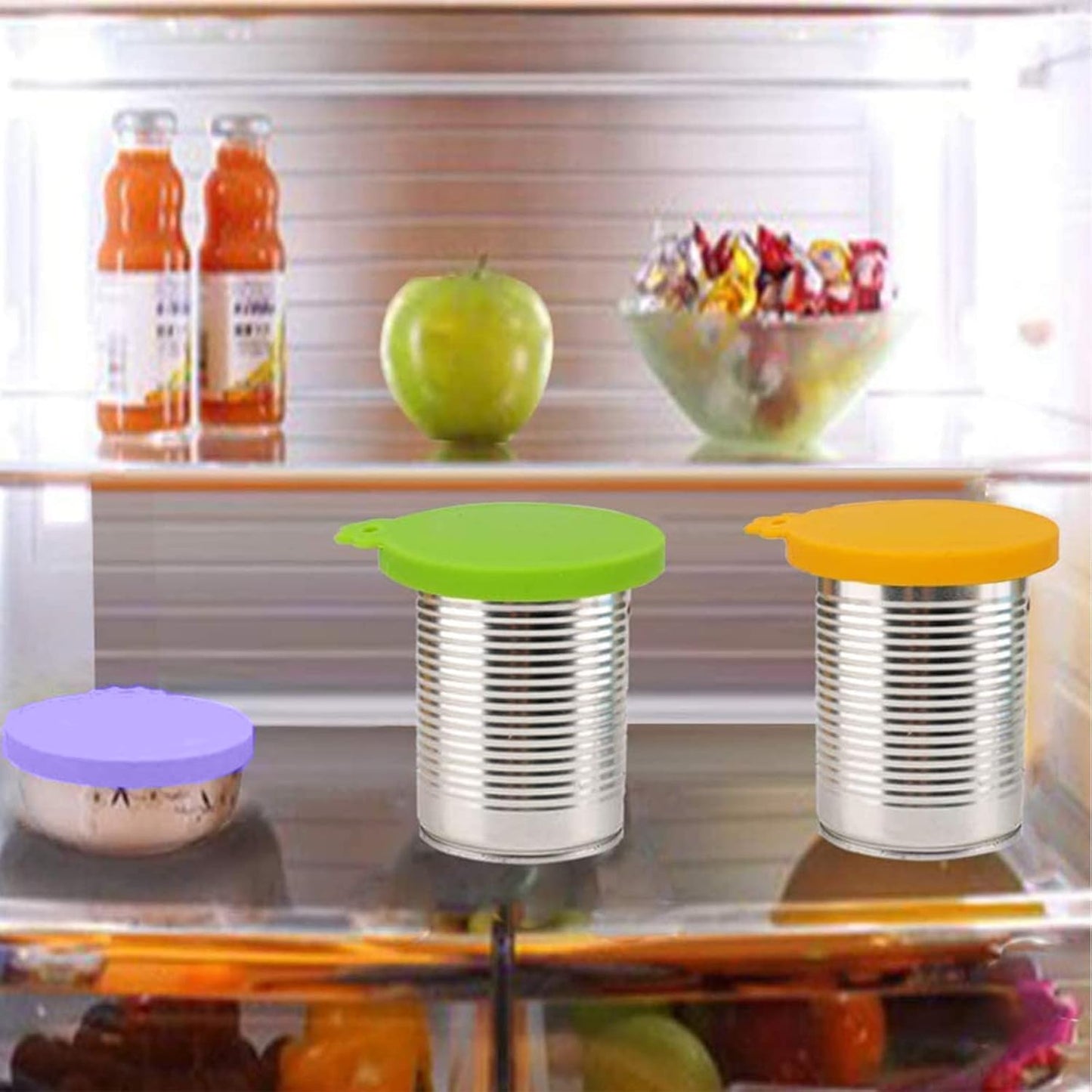 Dog Food Can Covers Silicone Food Can Lids for Cat Dog Pet Food Cans | Universal Size | BPA Free | (Mix Color3)