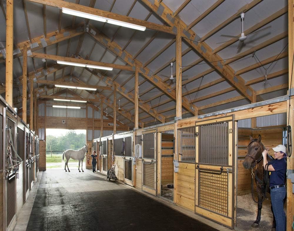 American Floor Mats - Horse/Stable Mats - Heavy Duty Stall Mats - Thick, Durable Rubber Flooring Solid Black 3/4" Thick – 4' x 10' Mat